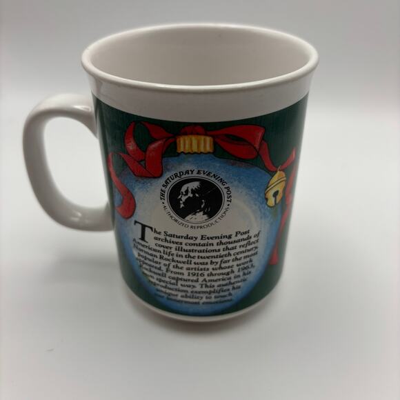 Lot of 3 Norman Rockwell Saturday Evening Post Christmas Mugs Cups Westwood - Picture 13 of 15